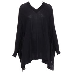 MAISON MARGIELA 2012 charcoal grey silk linen batwing pullover sweater S
