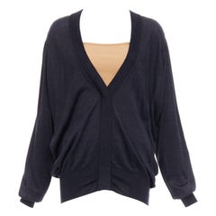 MAISON MARGIELA 2011 schwarz nackt Seidenmischung geschichtet dekonstruiert Pullover XS