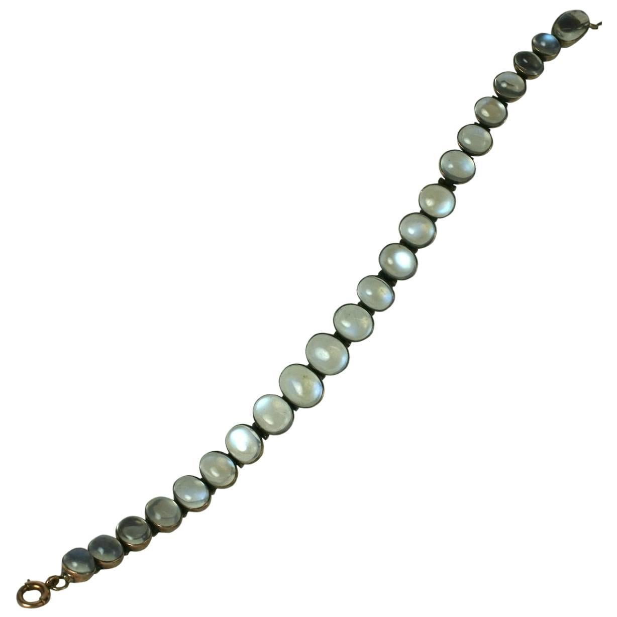 Art Deco Cabochon Moonstone Bracelet