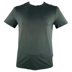 PRADA Größe XL Waldgrünes T-Shirt mit Rundhalsausschnitt aus Baumwollmischung