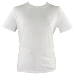 VALENTINO Size XL White Cotton Crew Neck T-shirt
