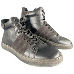 BADGLEY MISCHKA Zapatillas de cuero negro Teddy talla 10