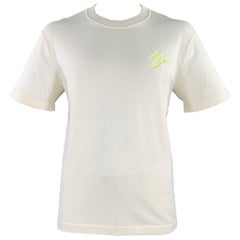 LOUIS VUITTON Taille L T-shirt col ras du cou en coton tricoté beige