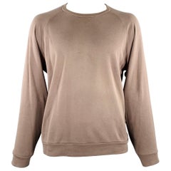 BOTTEGA VENETA Größe L Braunes Sweatshirt mit Rundhalsausschnitt aus Baumwolle