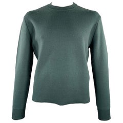 BOTTEGA VENETA Size L Green Knit Wool Blend Crew Neck Pullover