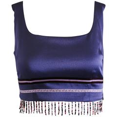1990s Machattie Violet Beads Top 3