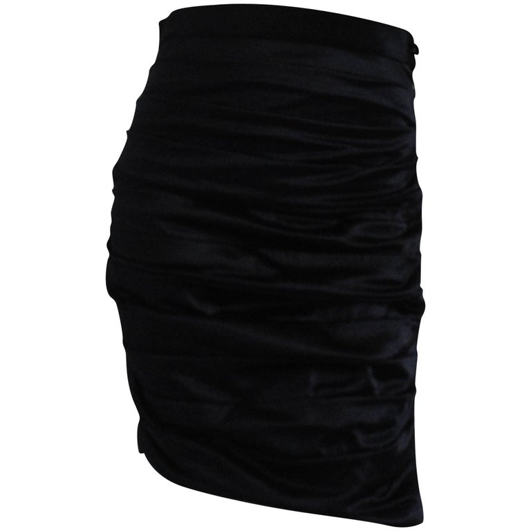 1980s Faust Black Skirt For Sale at 1stDibs