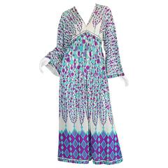 Vintage 1960s Emilio Pucci for Formfit Nylon Caftan Dress