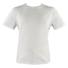 VALENTINO Size XL White Cotton Crew Neck T-shirt