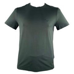 PRADA Size XL Forest Green Cotton Blend Crew Neck T-shirt