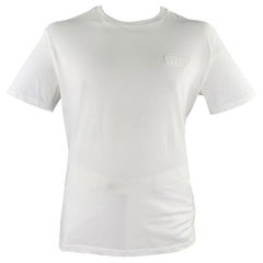 VALENTINO Size XL White Cotton Crew Neck T-shirt