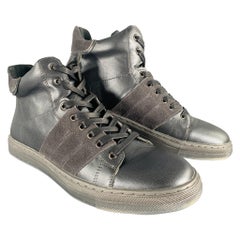 BADGLEY MISCHKA Zapatillas de cuero negro Teddy talla 10
