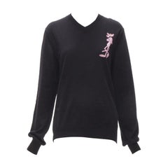 COMME DES GARCONS HOMME PLUS Ever Grüner, rosafarbener, schwarzer Hosenpullover