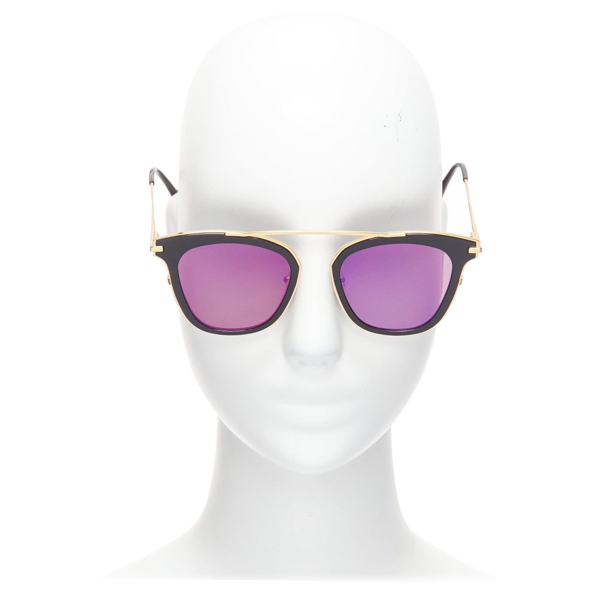 GENTLE MONSTER Moon Cuts orange marble reflective lens sunglasses For Sale