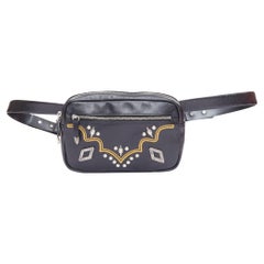 TOGA ARCHIVES Pulla black western embroidered hardware belt bag