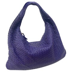 Bottega Veneta Hobo Borsa grande in pelle viola 45cm
