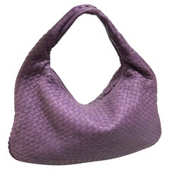 Bottega Veneta Hobo Bag Lambskin leather Lilac Lavender Purple Medium 47cm