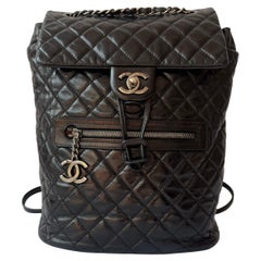 Chanel Duma Quilted Mountain Backpack Lambskin Leather Silver Hardware, 2015-206