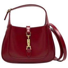 Gucci Jackie 1961 Mini Red Burgundy Leather Bag