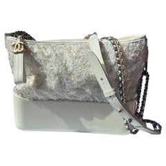 Chanel Gabrielle Hobo Medium White Tweed with PVC, 2018-2019
