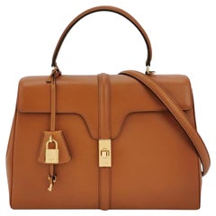 Celine 16 Bag Medium Caramel Natural Tan Smooth Calfskin Leather