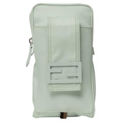Borsa a Tracolla Fendi Portacellulare Nylon FF Azzurro