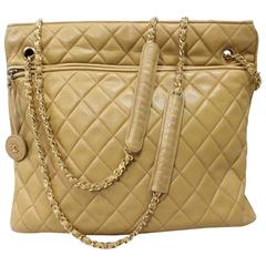 Vintage Chanel Quilted Leather Large Handbag 7