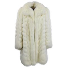 Vintage 1980s Christian Dior fox fur coat