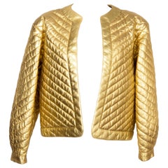 Vintage Yves Saint Laurent jacket in golden leather