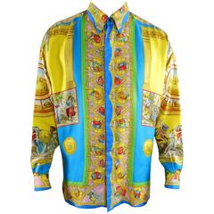 Gianni Versace 1993 Barocco Silk Printed Shirt – Renaissance / Rome