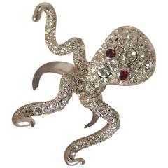 Kenneth Jay Lane Crystal Octopus Ring