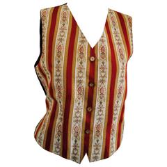 1980s Unknown Multicoloured silk Cotton Gilet 12