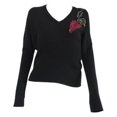 Moschino Jeans Black Grapes Wool Sweater