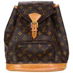 Retro Louis Vuitton Monogram Montsouris MM Backpack Bag