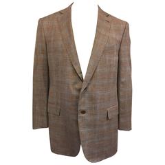 Men's Ermengildo Zegna Windowpane Check Blended Sport Coat 8
