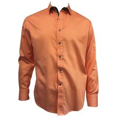Men's Robert Graham Cotton Stripe Shirt, Plaid & Stripe Placket and Cuff Trim 8
