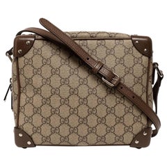 Borsa a Tracolla Gucci Trunk GG Supreme Marrone