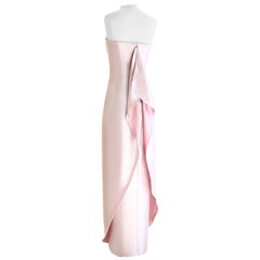 Ralph Lauren purple label Fall 2014 strapless pink purple metallic gown dress 4