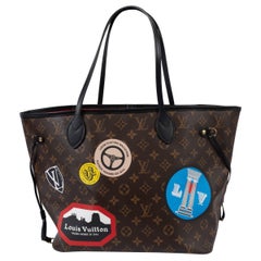 LOUIS VUITTON Ebene Monogram canvas 2016 NEVERFULL MM WORLD TOUR Bag