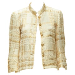 COCO CHANEL HAUTE COUTURE Karierte Jacquard-Jacke aus den 1960er Jahren L
