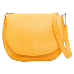 CELINE Trotteur Messenger yellow marigold half moon crossbody bag