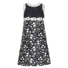 GIAMBATTISTA VALLI Robe à corsage en dentelle florale rose noire IT40 XS Kate Mara