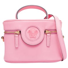 VERSACE La Medusa Vanity pink gold hardware mini crossbody bag