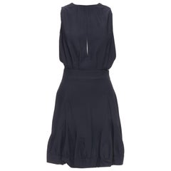 STELLA MCCARTNEY 2005 black backless cutout crew neck dress IT40 S
