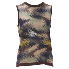 Missoni gilet da nonna in maglia intarsia all'uncinetto bordeaux IT44 M.