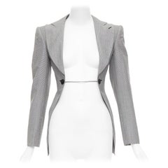 JUNYA WATANABE 2009 Graue Blazerjacke aus Wollmischung mit Hahnentrittschliffschnitt S
