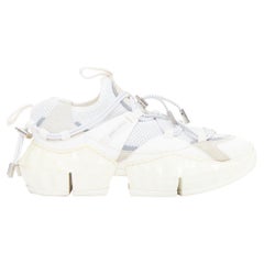 JIMMY CHOO Diamond Trail scarpe da ginnastica bianche con suola sfaccettata EU36