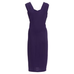 Donna Karan Tubino in crepe fluido doppio melanzana viola L