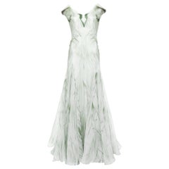 rare ALEXANDER MCQUEEN 2010 Angels Demons Portinari organza gown dress IT38 XS