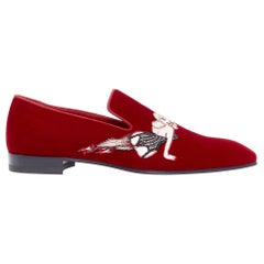 CHRISTIAIN LOUBOUTIN Limited Editional Dandelion Pin Up Flat red loafer EU41